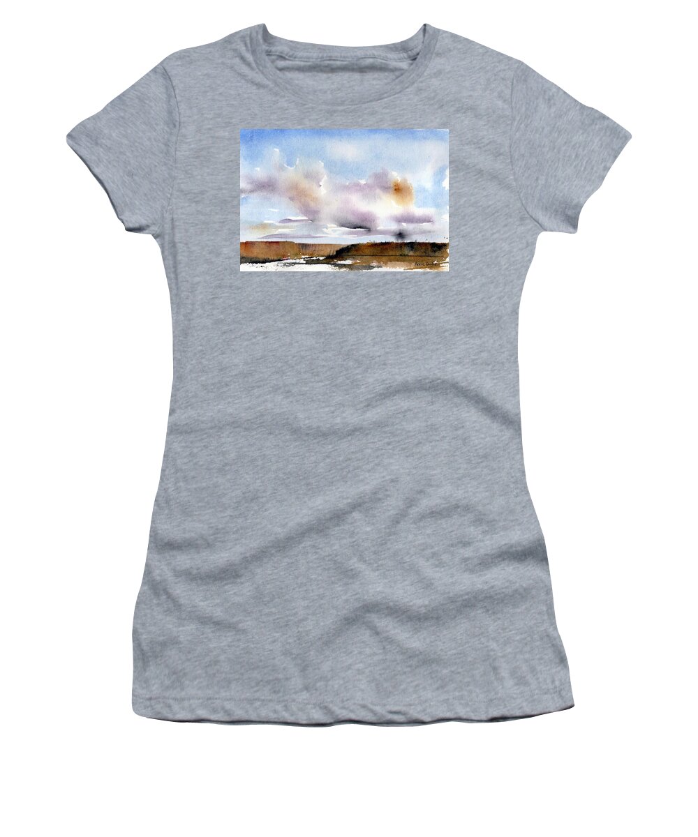 Storm Women's T-Shirt featuring the painting Desert Storm by Anne Duke