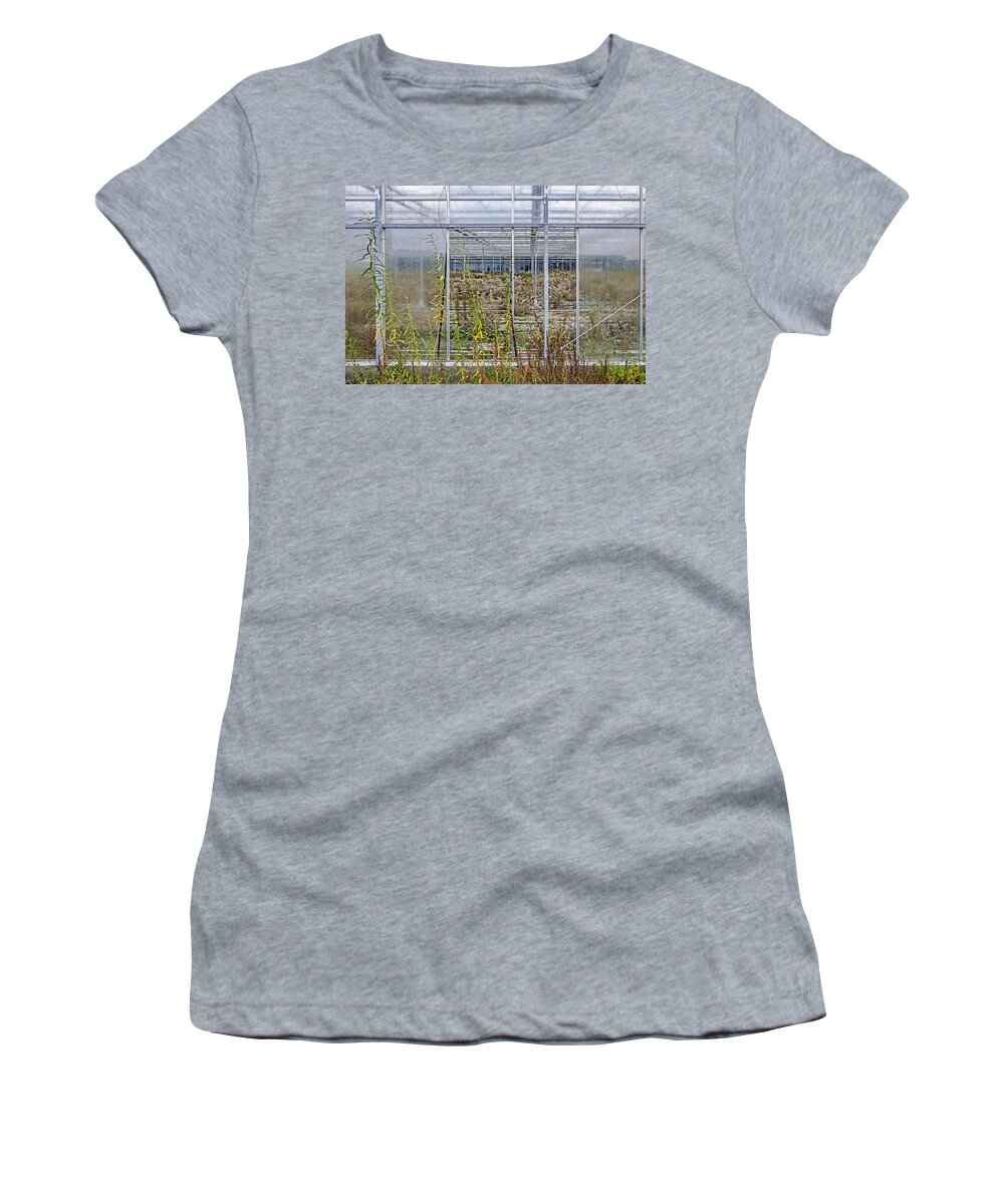 Greenhouse Women's T-Shirt featuring the photograph Deserted City of Glass by Frans Blok