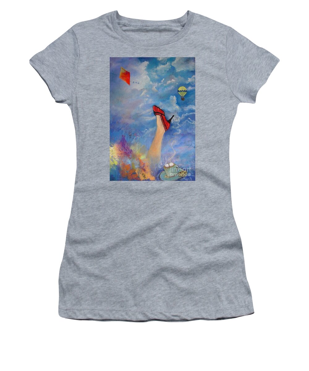 Desire Women's T-Shirt featuring the pastel Desire by Robin Pedrero