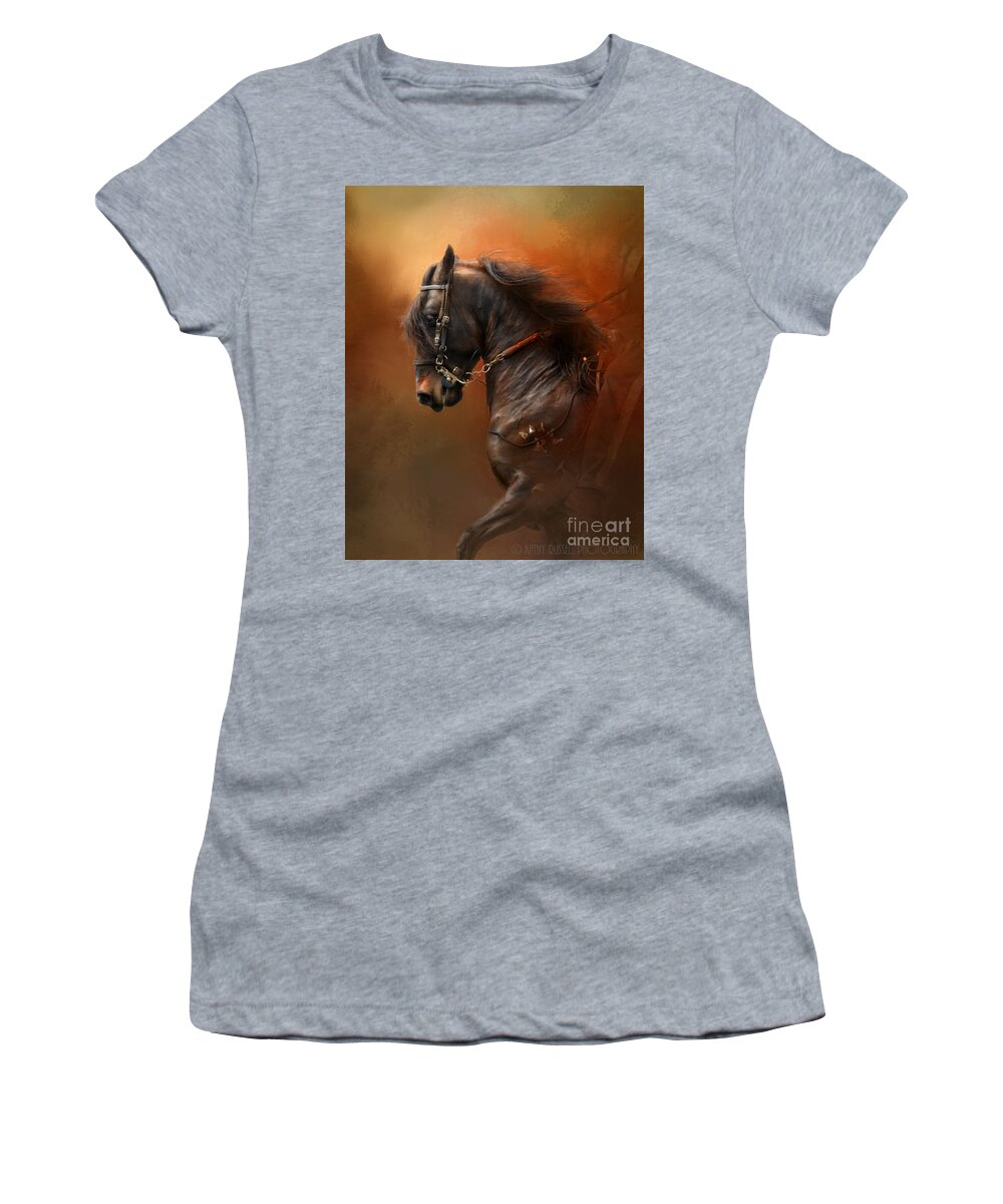 Paso Fino Women's T-Shirt featuring the photograph Desparate' by Kathy Russell