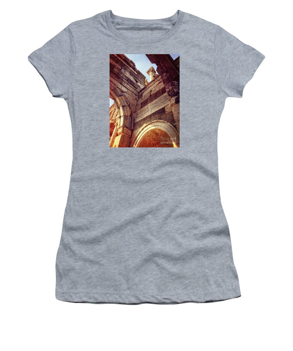 Turkey Women's T-Shirt featuring the photograph details of Ephesus by HD Connelly