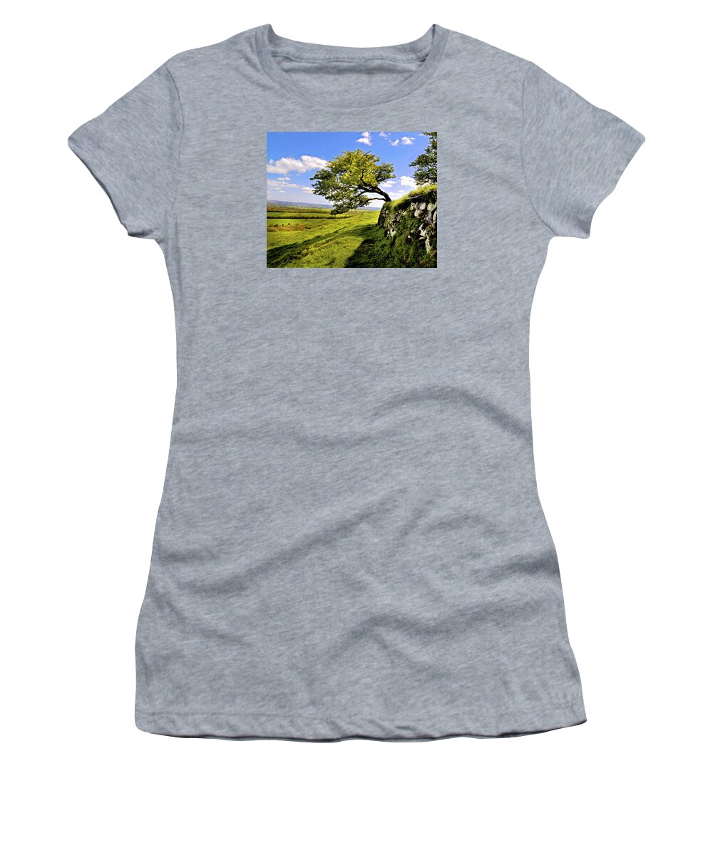 Devon Women's T-Shirt featuring the digital art Devon Countryside by Vicki Lea Eggen