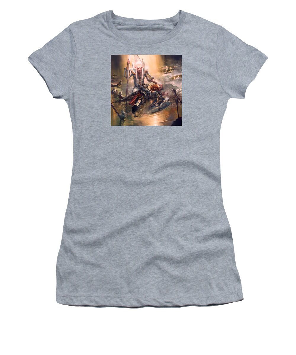 Ryan Barger Women's T-Shirt featuring the digital art Devoted Resolve by Ryan Barger
