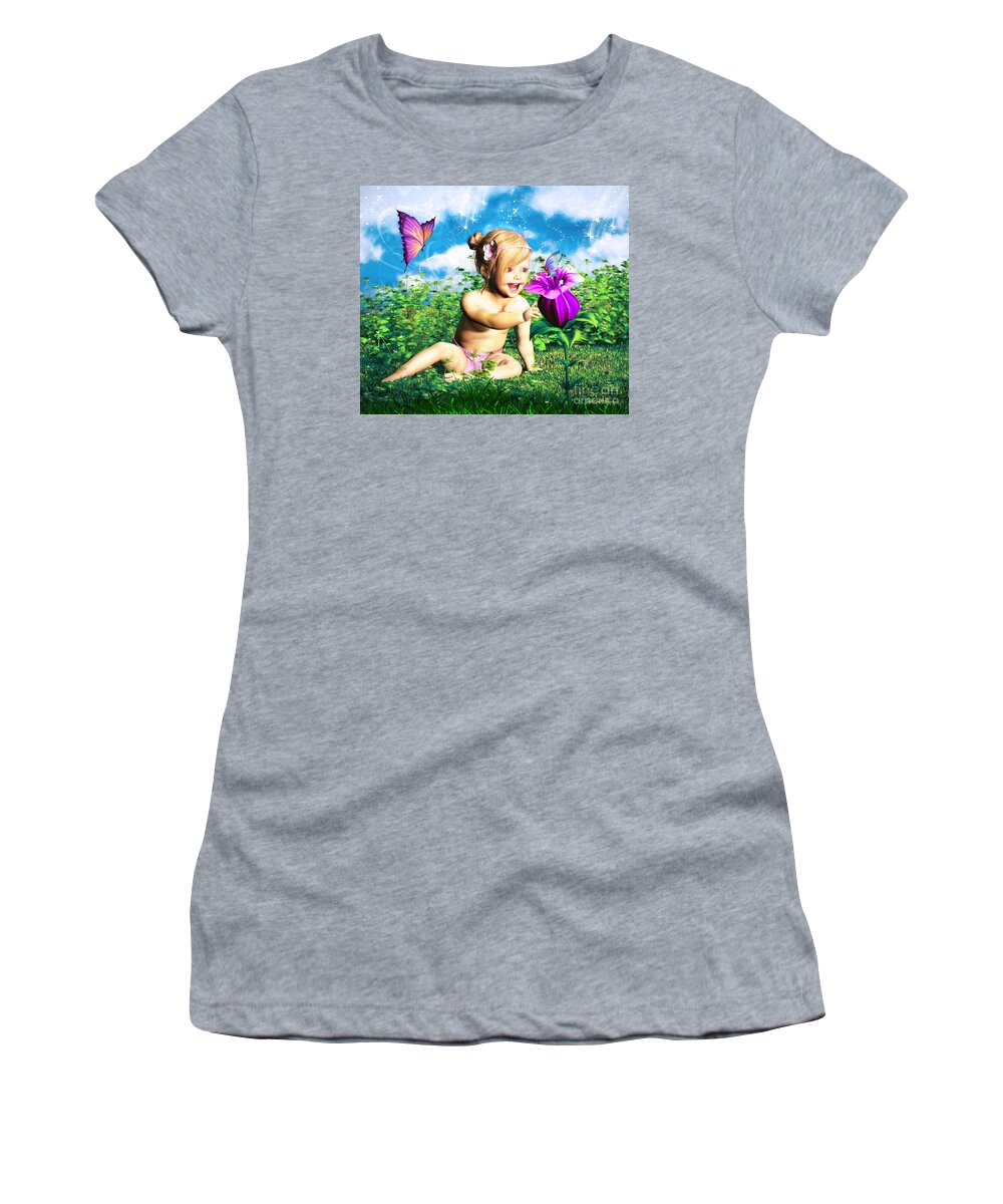 Child Women's T-Shirt featuring the digital art Discovery by Alicia Hollinger