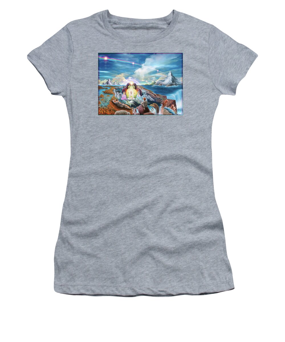 Surreal Art Women's T-Shirt featuring the mixed media Do You Have a Vision by Leonard Rubins