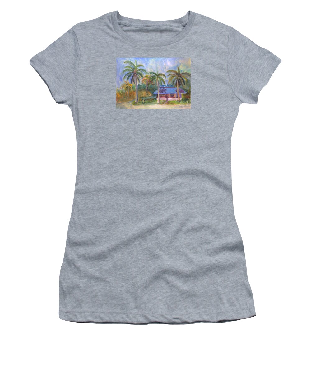America Women's T-Shirt featuring the painting Docs All American by Donna Walsh
