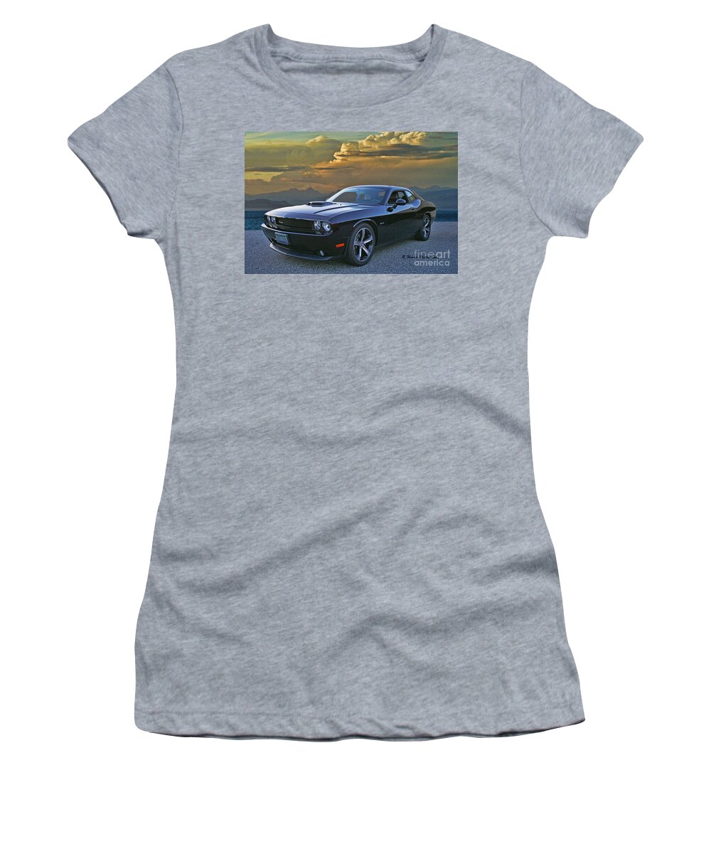  Women's T-Shirt featuring the photograph Dodge Challenger by Randy Harris