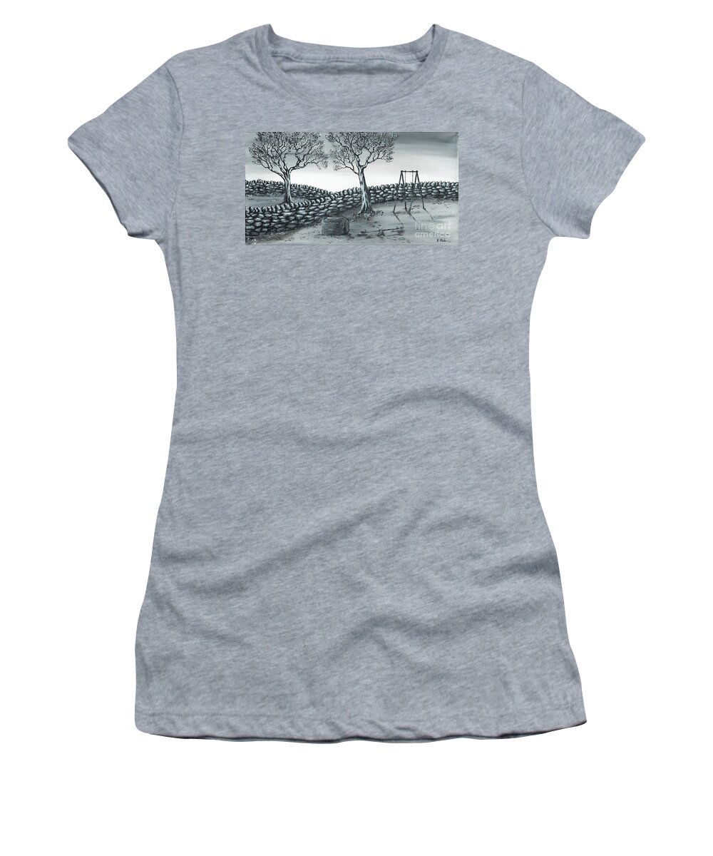 Landscape Women's T-Shirt featuring the painting Dog House by Kenneth Clarke