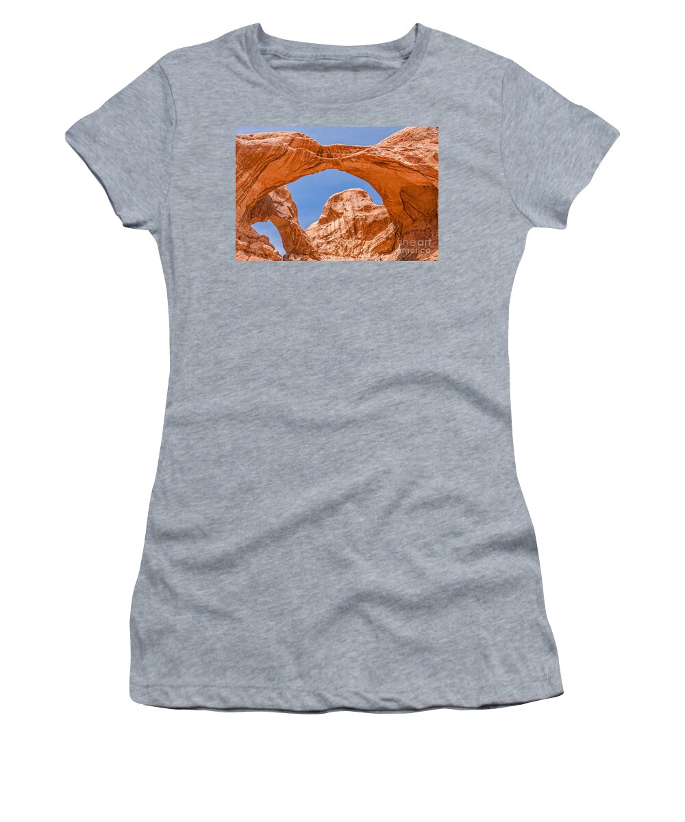 Arches Women's T-Shirt featuring the photograph Double Arch at Arches National Park by Sue Smith