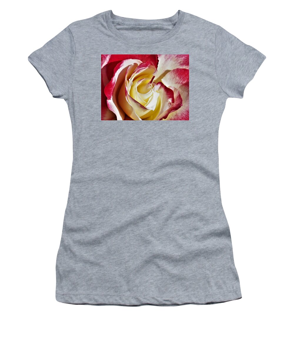 Rose Women's T-Shirt featuring the photograph Double Delight Rose by Jerry Connally