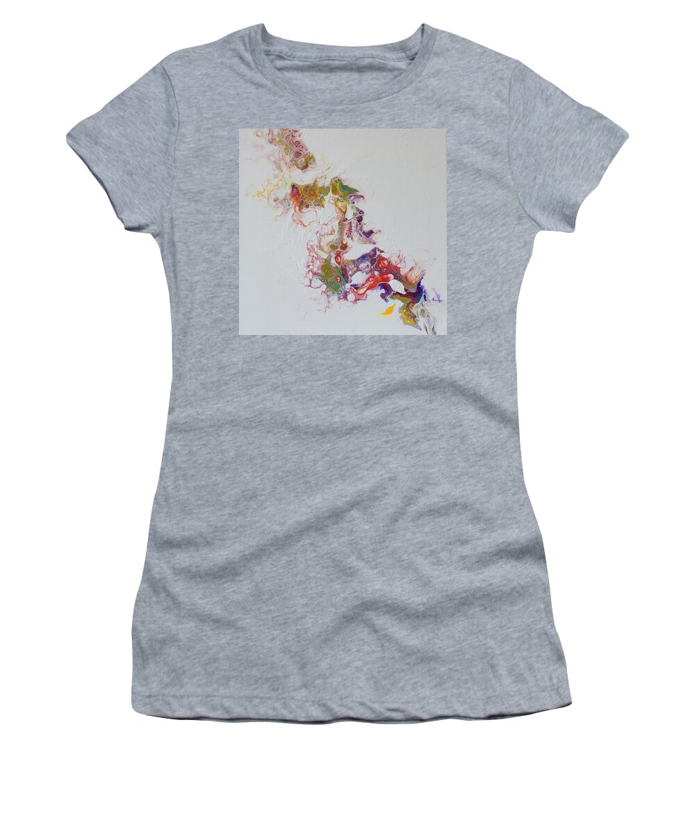 Abstract Women's T-Shirt featuring the painting Dragon Breath I by Jo Smoley