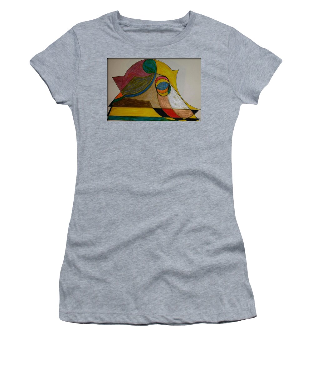 Geometric Art Women's T-Shirt featuring the glass art Dream 2 by S S-ray