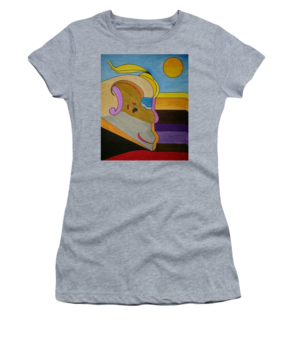Geometric Art Women's T-Shirt featuring the painting Dream 288 by S S-ray
