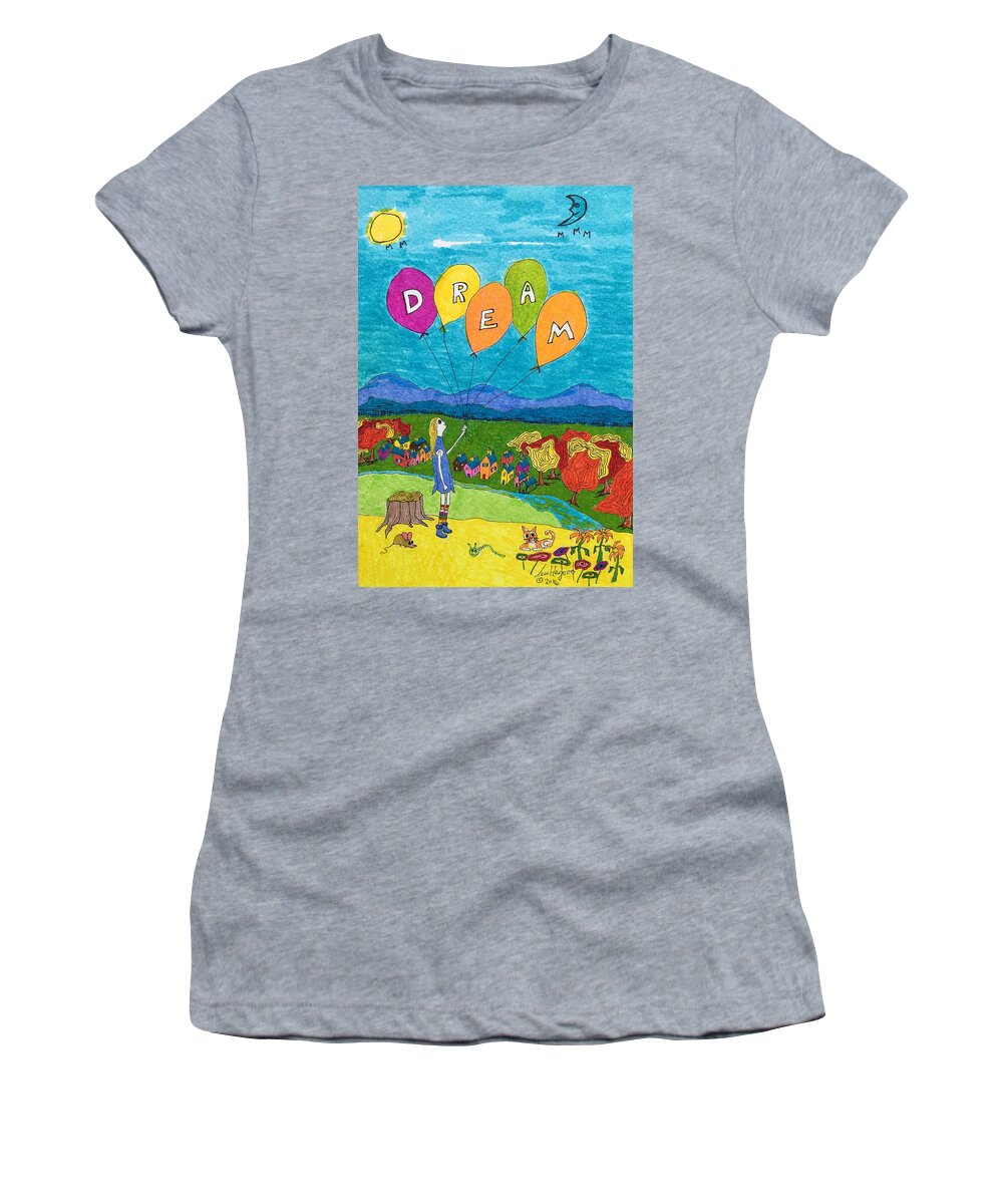 Hagood Women's T-Shirt featuring the painting Dream by Lew Hagood