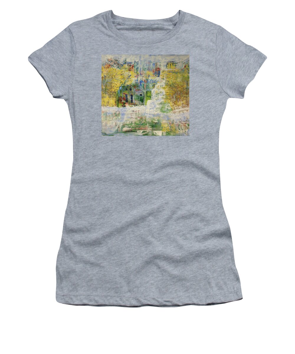 Acrylic On Canvas Women's T-Shirt featuring the painting Dream of Dreams. by Sima Amid Wewetzer