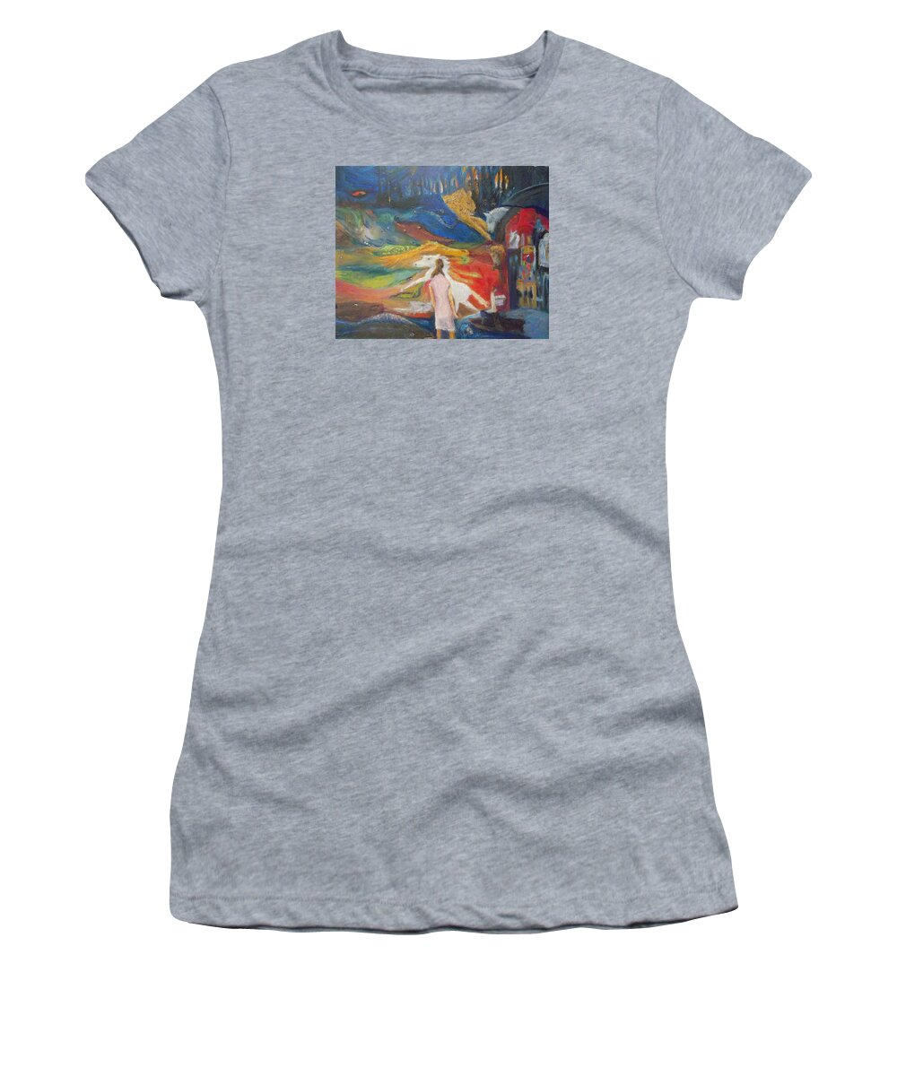 Dream Women's T-Shirt featuring the painting Dreamer by Susan Esbensen