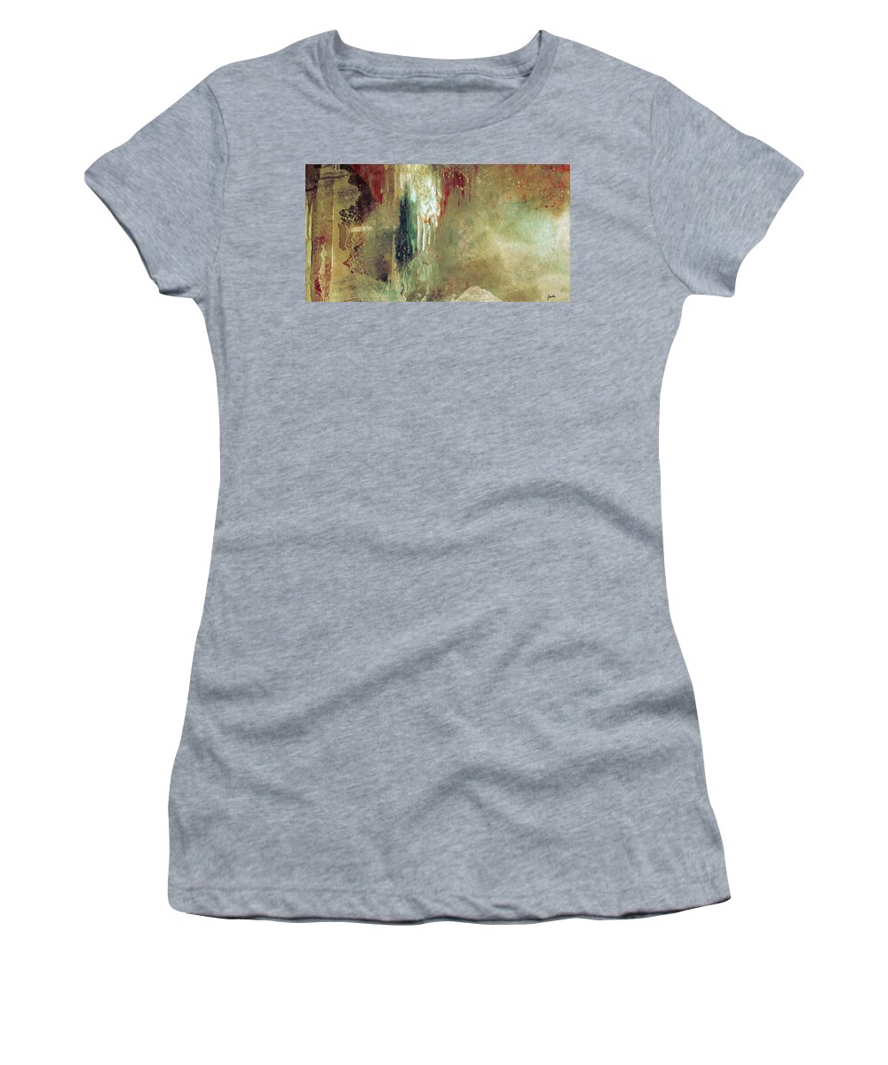 Abstract Women's T-Shirt featuring the painting Dreams Come True - Earth Tone Art - Contemporary Pastel Color Abstract Painting by Modern Abstract
