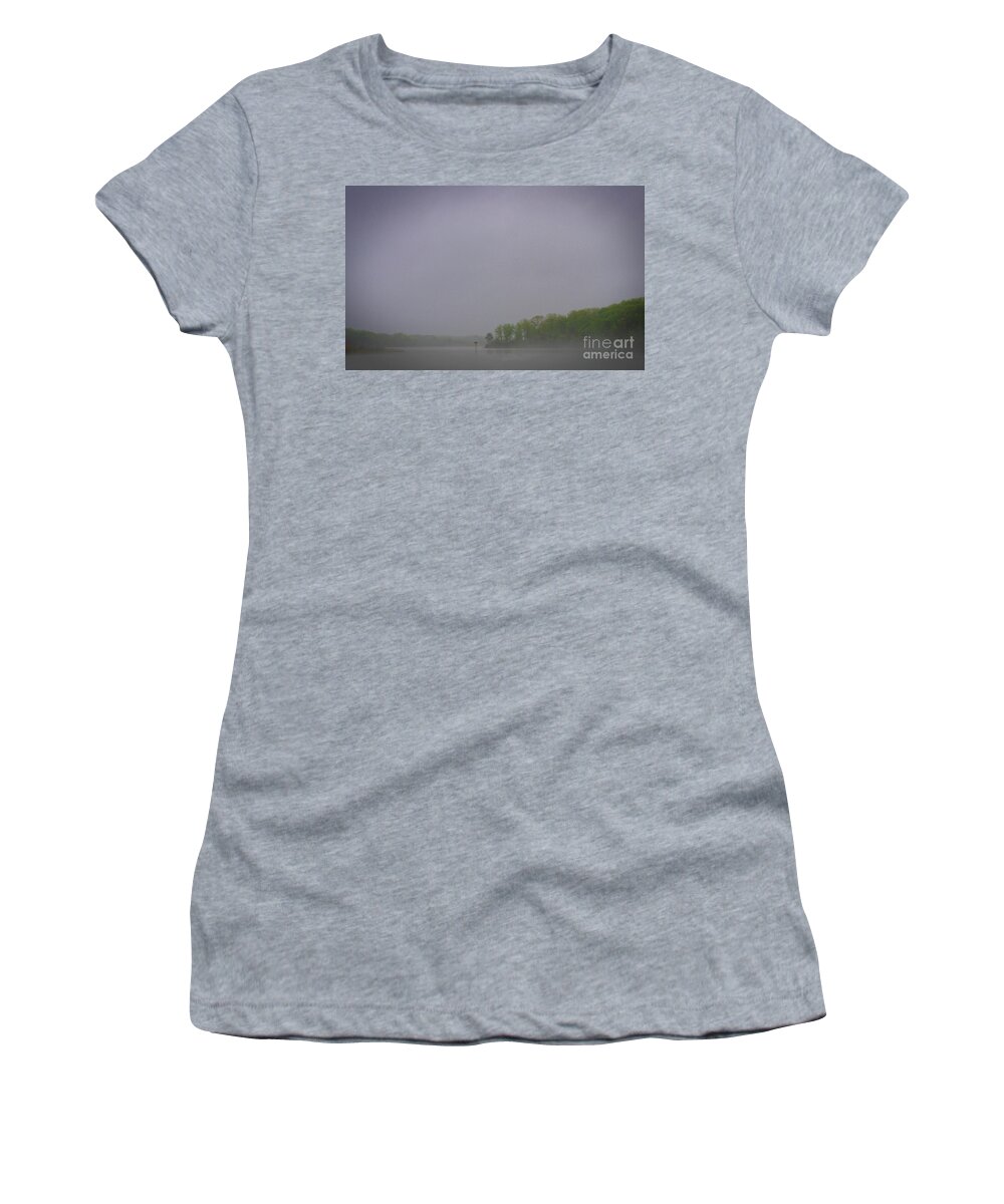 Nature Women's T-Shirt featuring the photograph Dreamy River Mist by Skip Willits