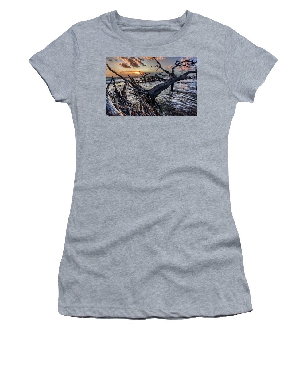 Landscape Women's T-Shirt featuring the photograph Driftwood Beach 5 by Dillon Kalkhurst