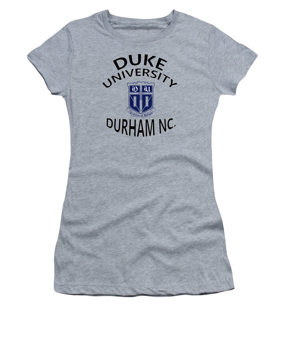 Duke Women's T-Shirt featuring the digital art Duke University Durham NC by Movie Poster Prints