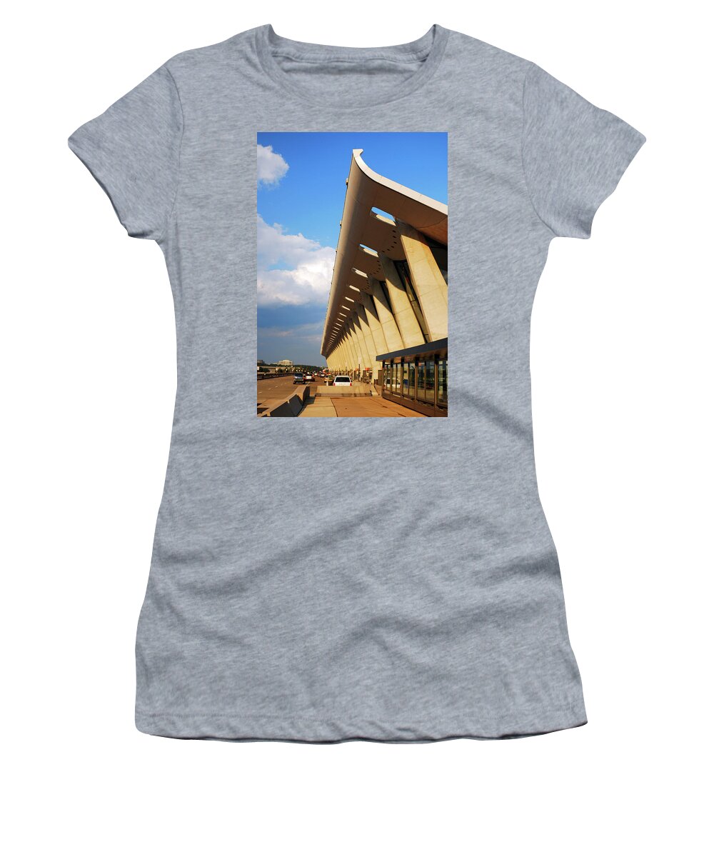 Dulles Women's T-Shirt featuring the photograph Dulles International by James Kirkikis