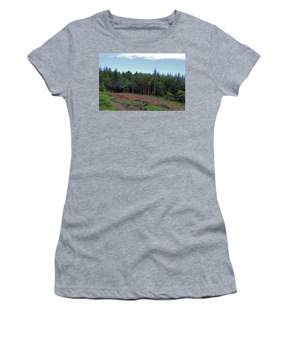 Dunster Forest Women's T-Shirt featuring the photograph Dunster Forest by Tony Murtagh