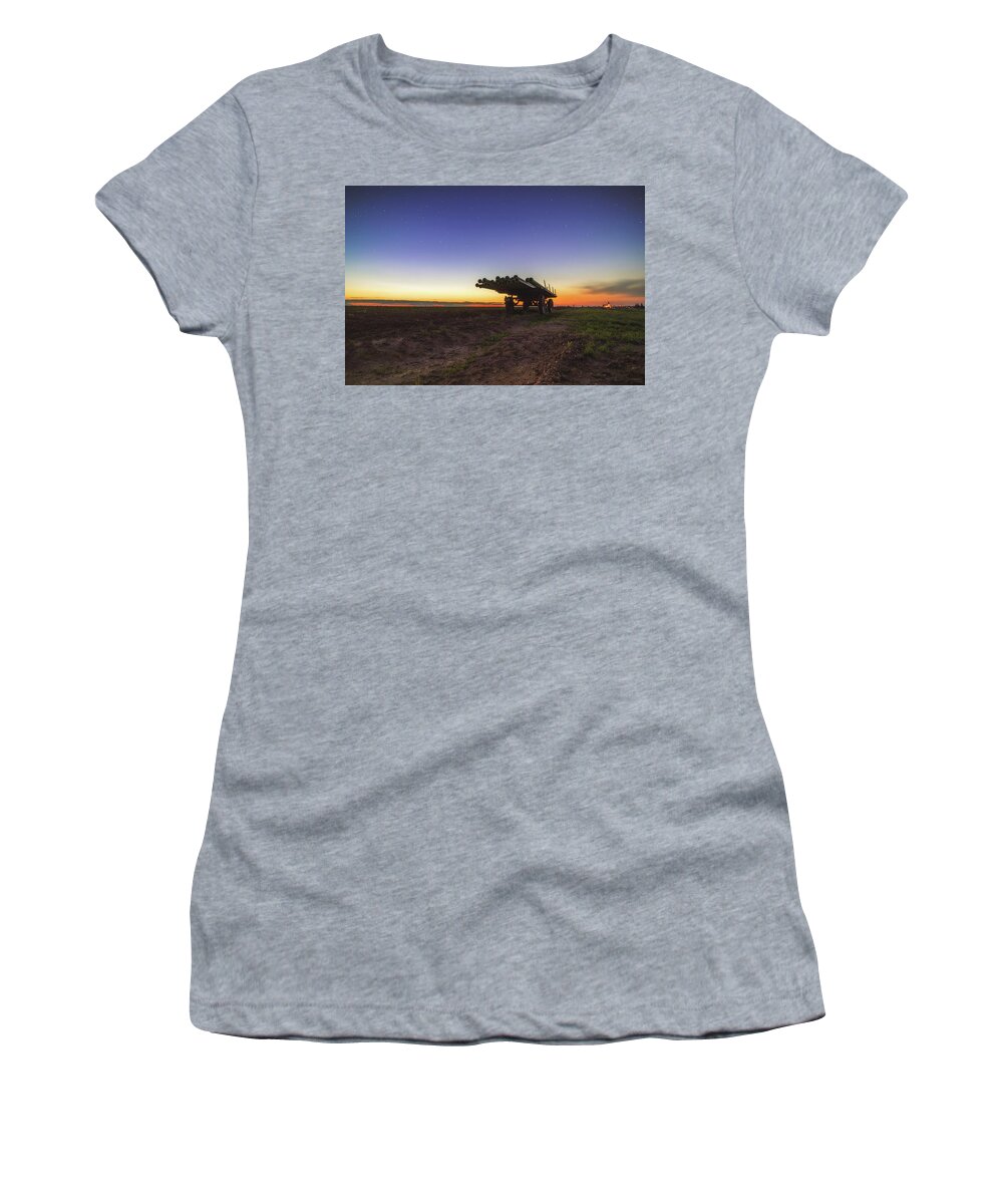 Agriculture Women's T-Shirt featuring the photograph Dusk on the Fields by Marc Braner
