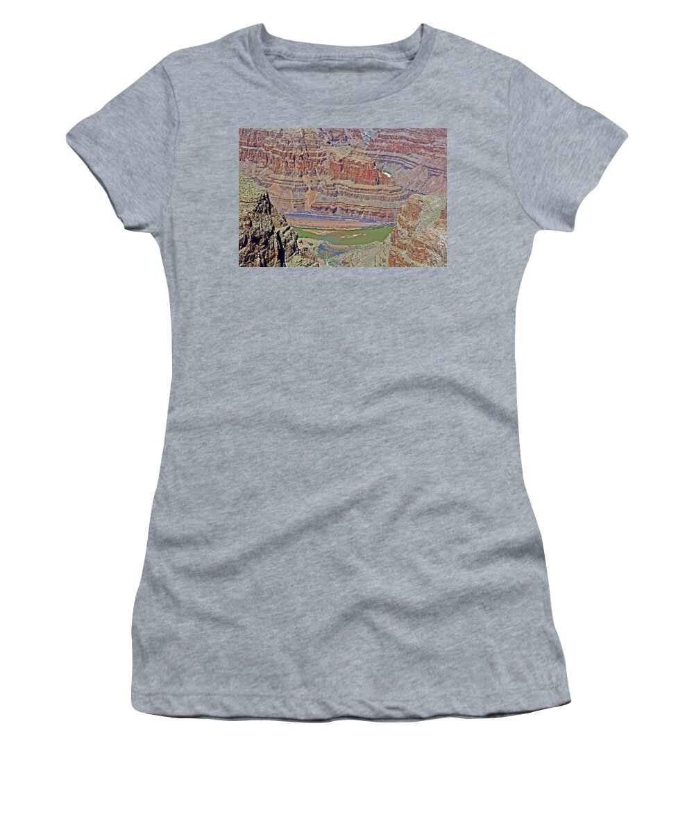 Eagle Point View In Grand Canyon West Women's T-Shirt featuring the photograph Eagle Point View in Grand Canyon West, Arizona by Ruth Hager