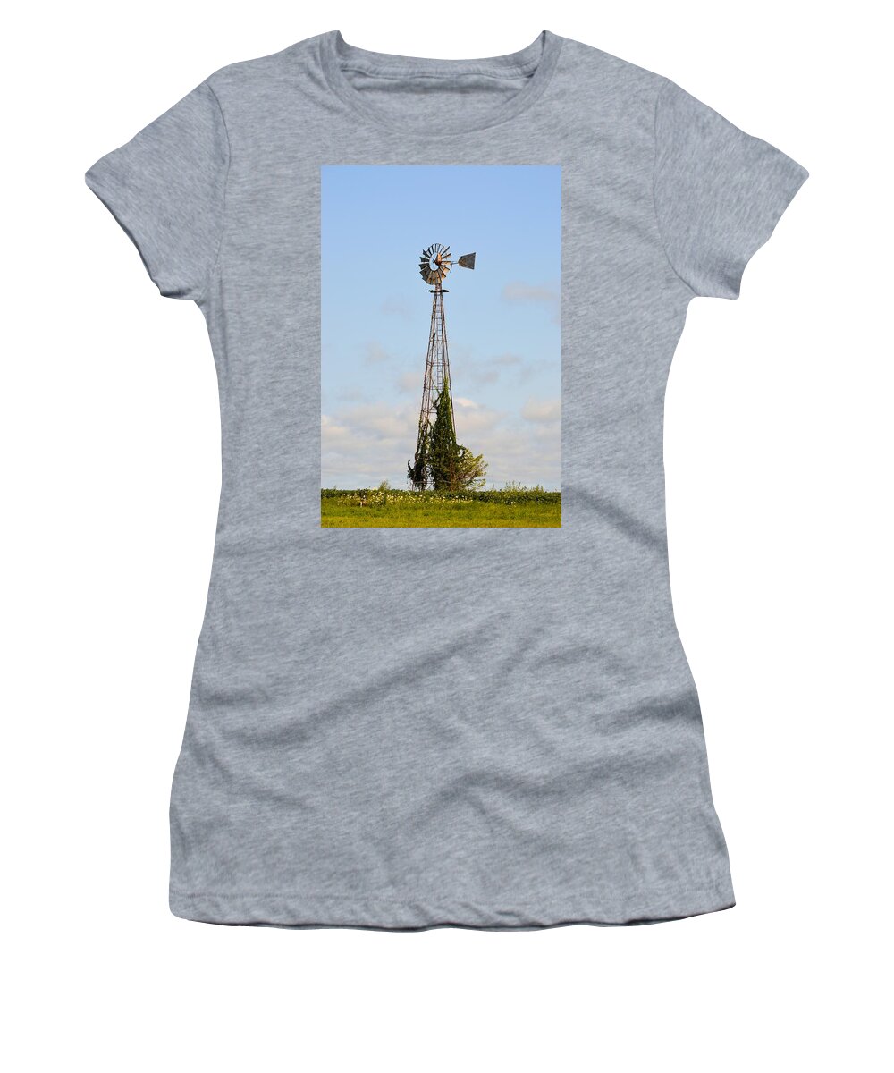 Windmill Women's T-Shirt featuring the photograph Eagle Windmill by Bonfire Photography