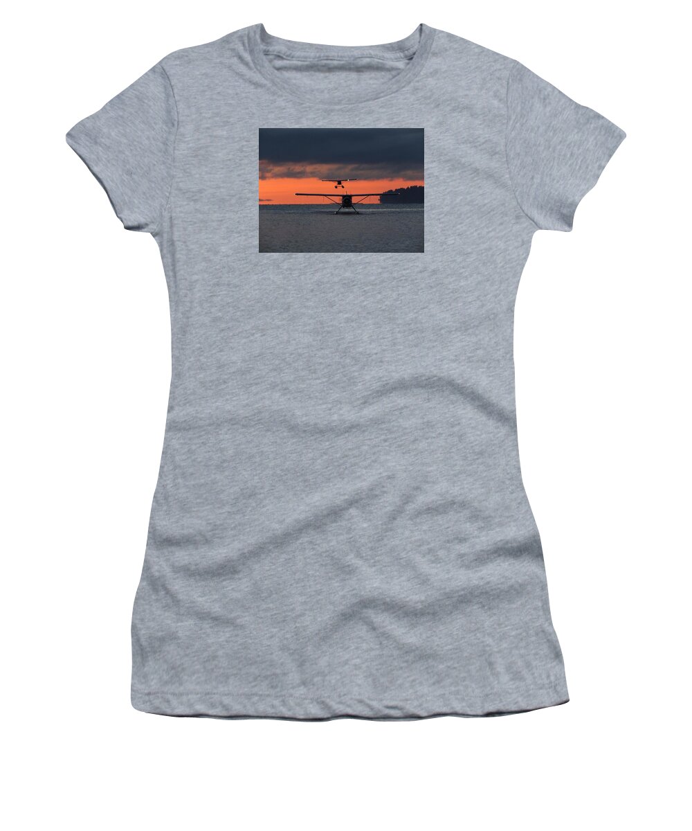 Aircraft Women's T-Shirt featuring the photograph Early Arrivals by Mark Alan Perry