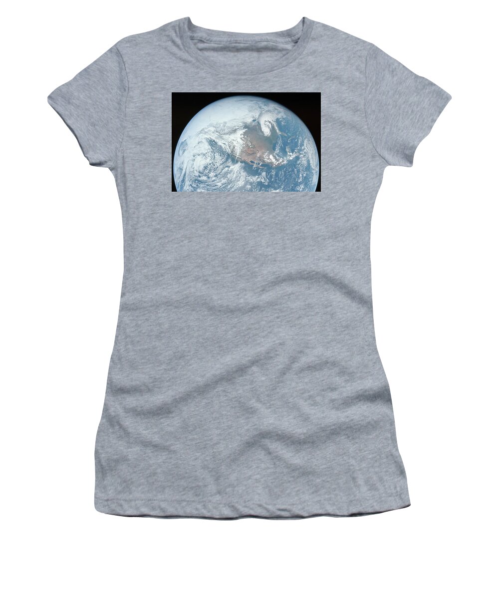 Apollo 11 Women's T-Shirt featuring the photograph Earth Rise by Peter Chilelli