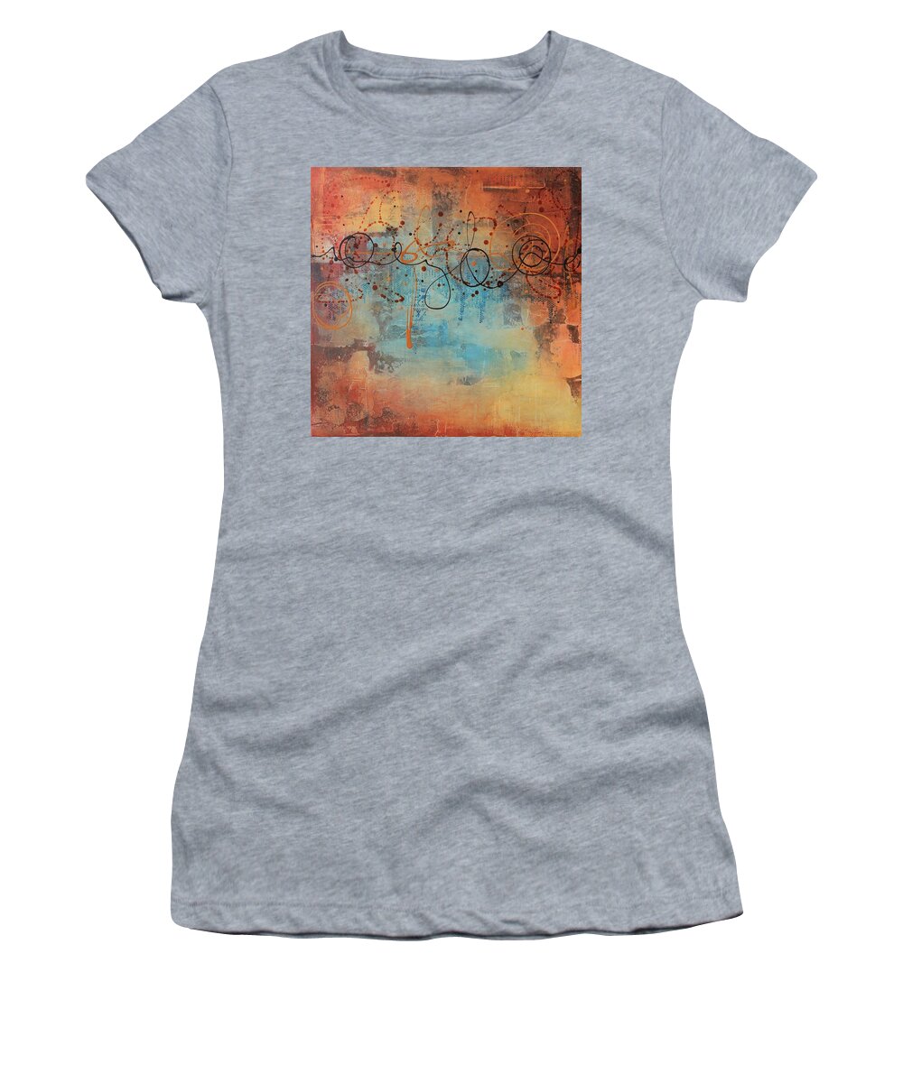 Acrylic Women's T-Shirt featuring the painting Ease by Brenda O'Quin