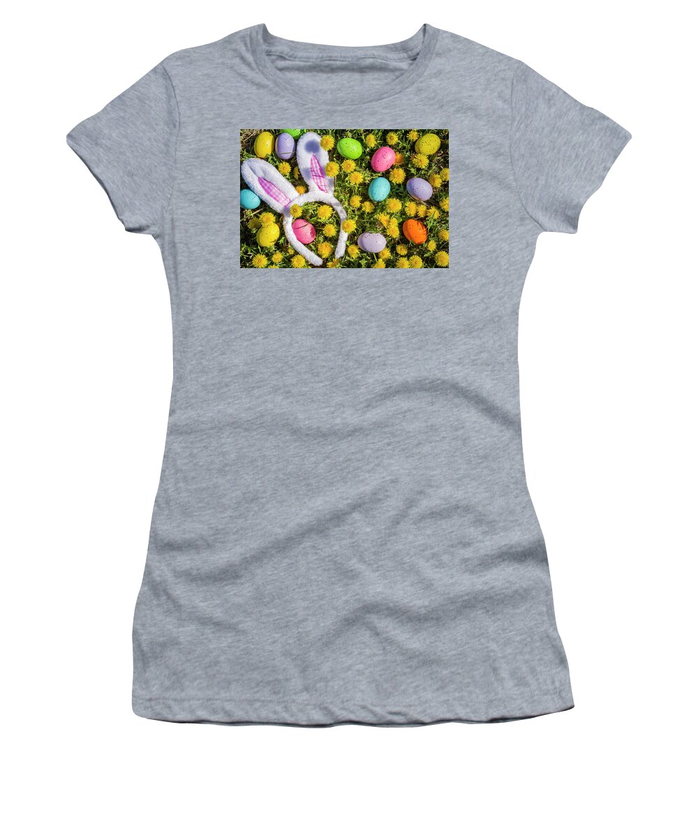 Easter Bunny Women's T-Shirt featuring the photograph Easter Bunny Ears by Teri Virbickis