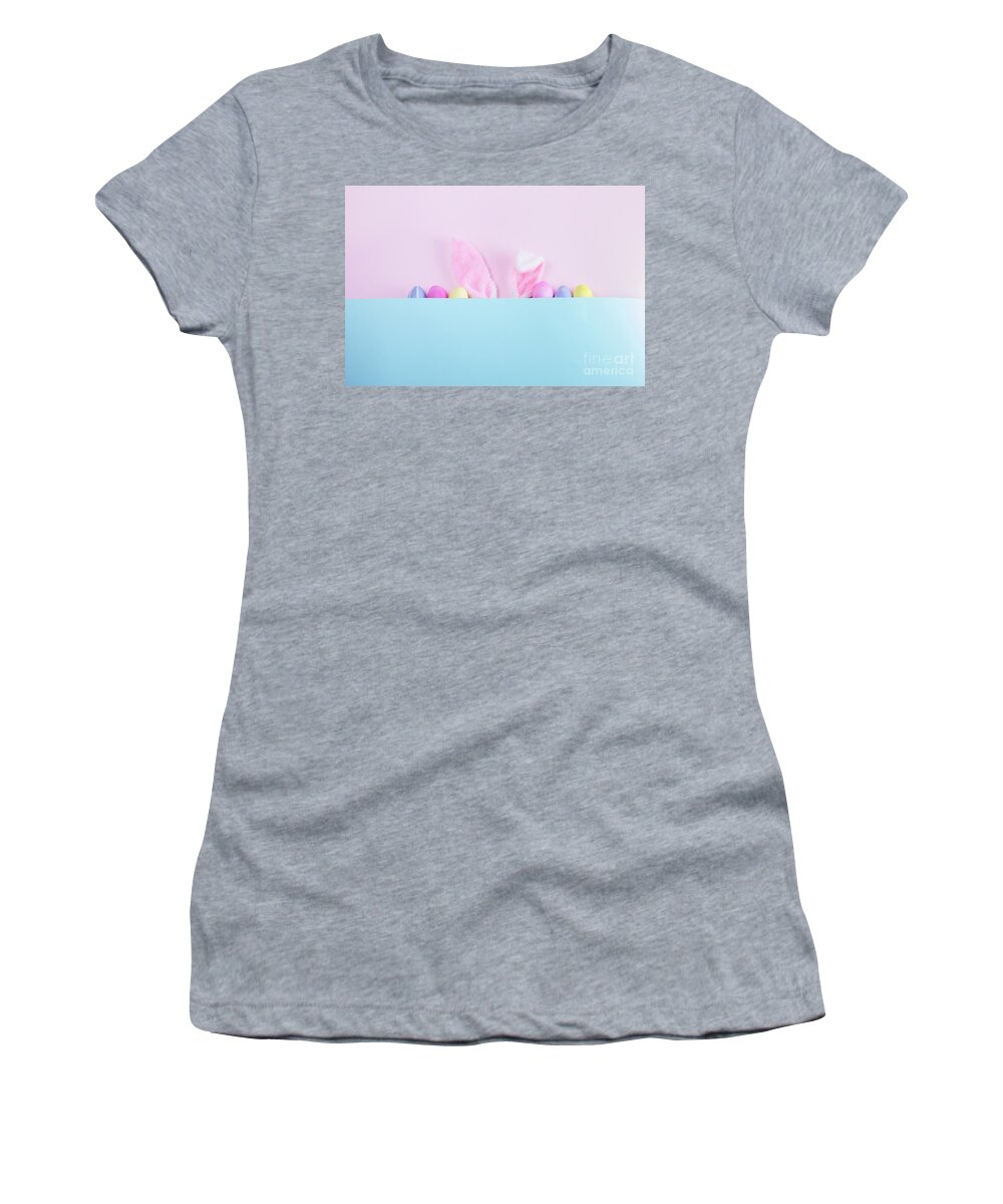 Easter Women's T-Shirt featuring the photograph Easter Rabbit Ears by Anastasy Yarmolovich