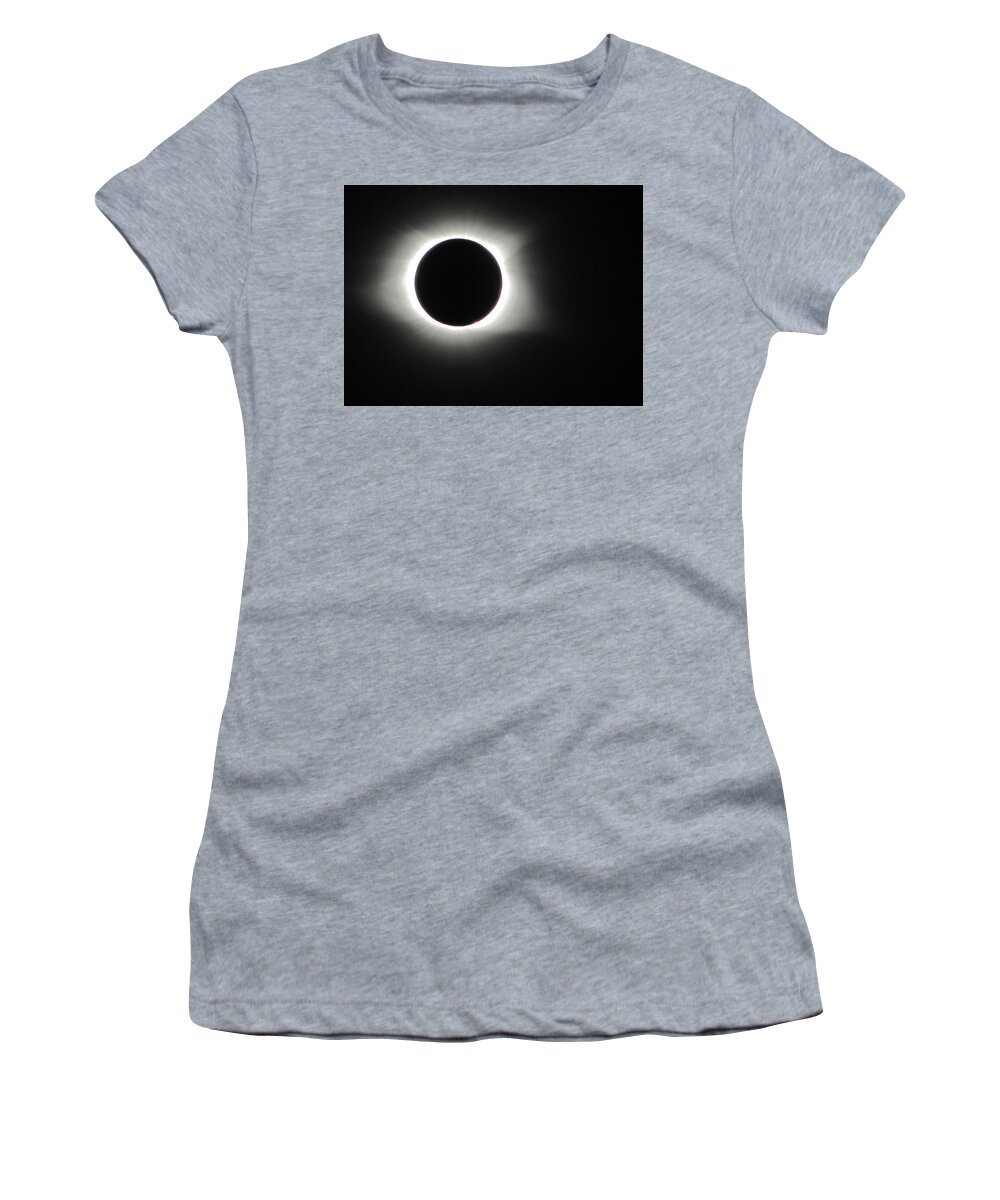 Eclipse Women's T-Shirt featuring the photograph Eclipse Totality 003 by Christopher Mercer