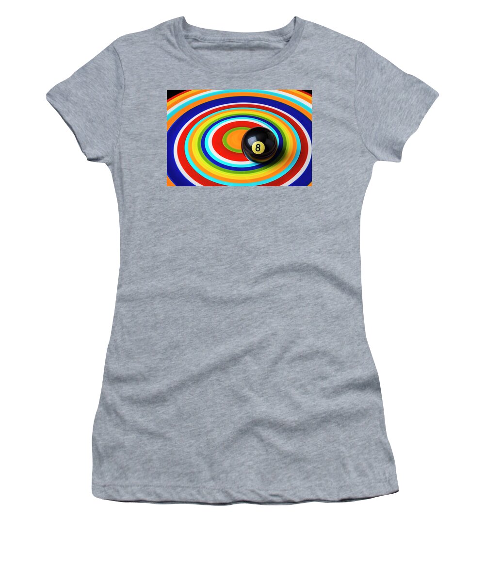 Eight Women's T-Shirt featuring the photograph Eight Ball Circles by Garry Gay