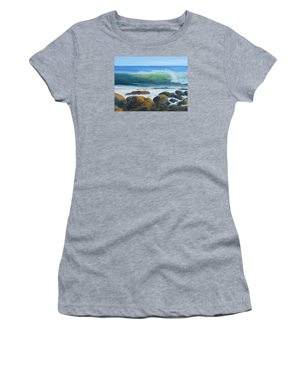 Beach Women's T-Shirt featuring the painting El Cap on the top by Jeffrey Campbell