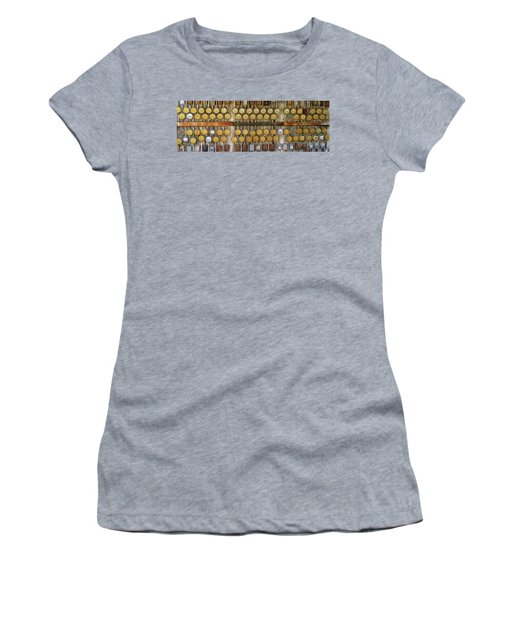 Electric Meters In Mexico Women's T-Shirt featuring the photograph Electric Meters In Mexico by Randall Weidner