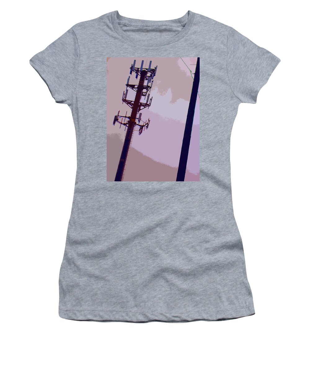 Abstract Women's T-Shirt featuring the digital art Electricity by Lenore Senior