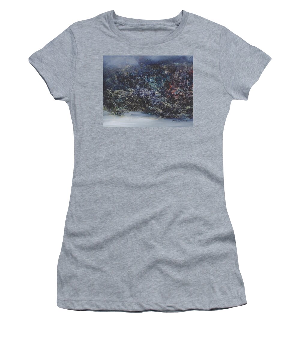 Elemental Women's T-Shirt featuring the painting Elemental 59 by David Ladmore