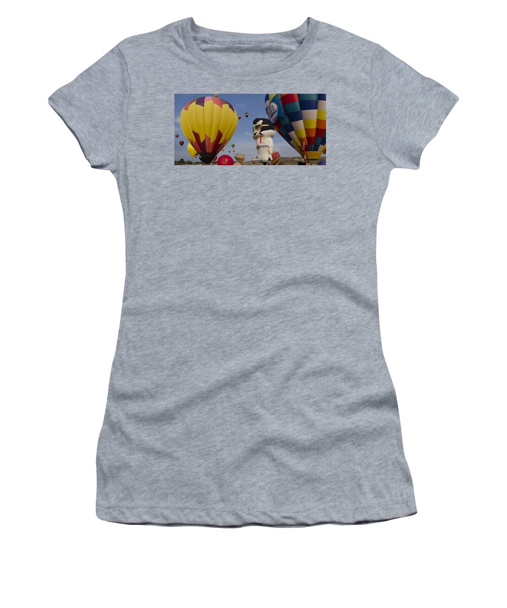 Elvis Women's T-Shirt featuring the photograph Elvis at Reno Balloon Race by Rick Mosher