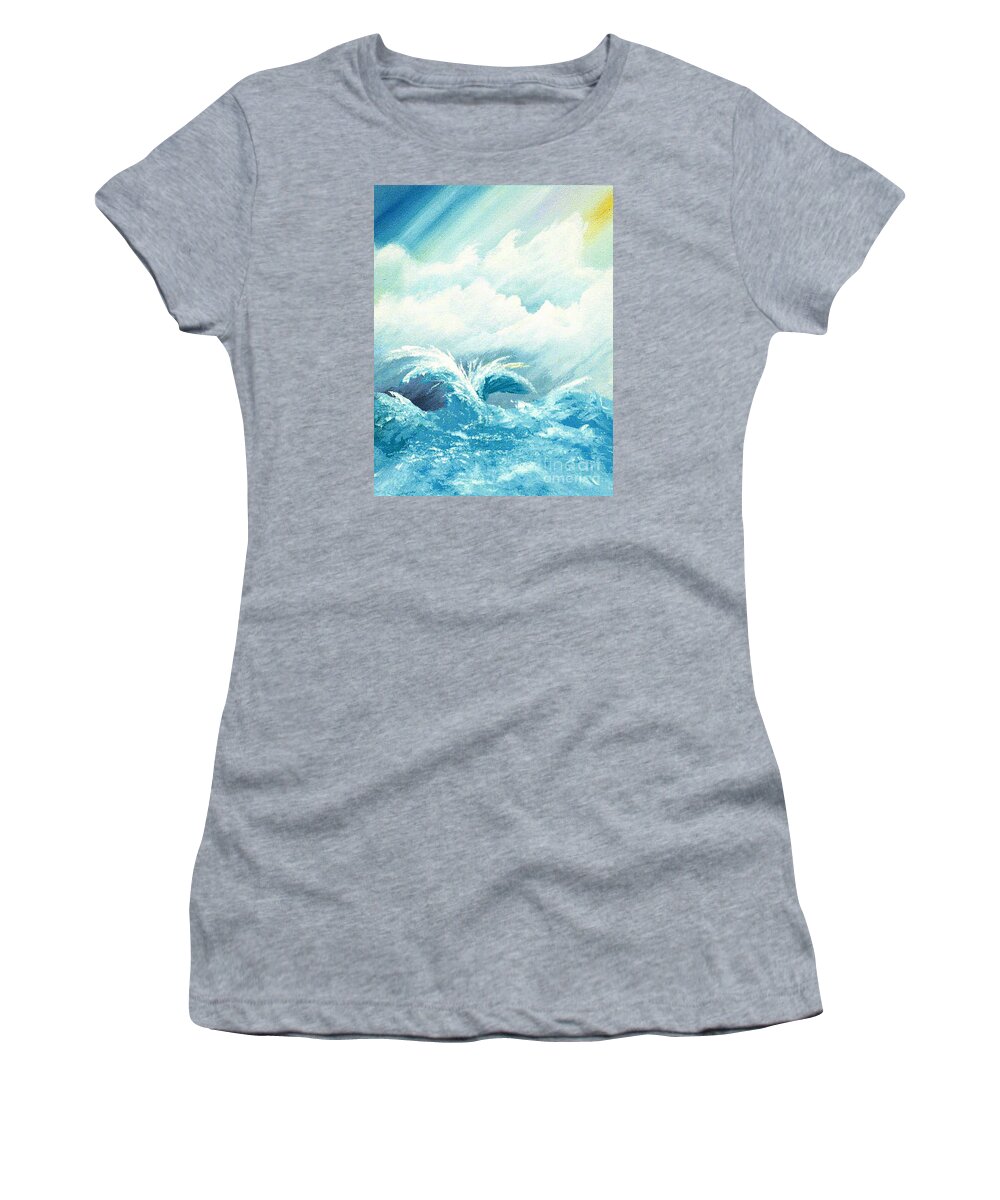 Painting Of Water Women's T-Shirt featuring the painting Emotion by David Neace