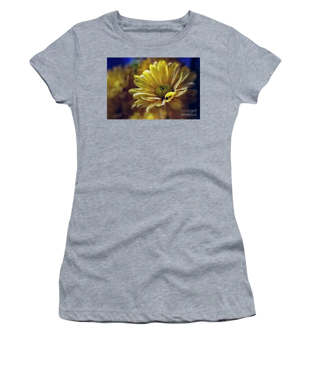 Floral Women's T-Shirt featuring the mixed media Encounter Floral Contemporary Art #703 by Ella Kaye Dickey