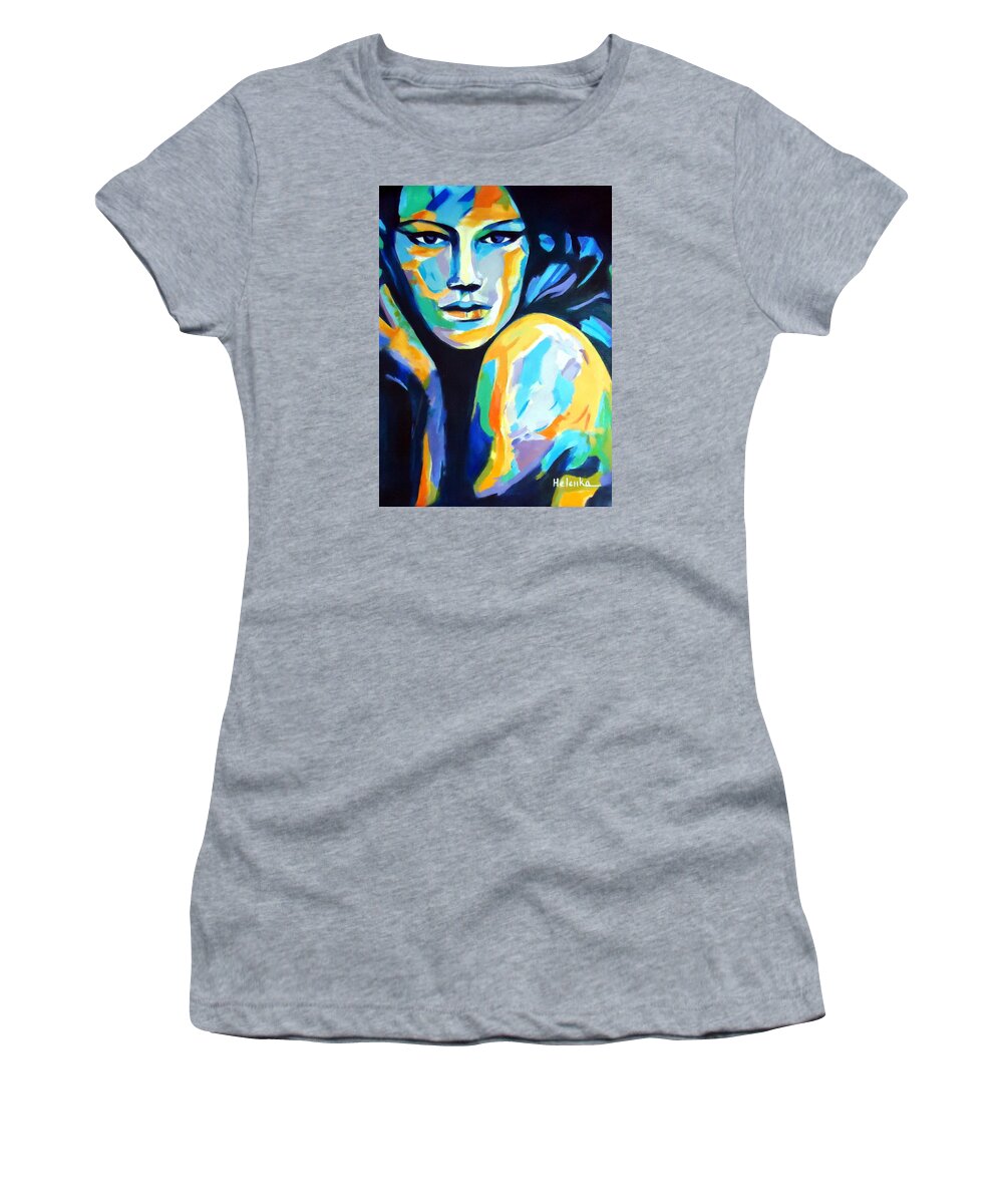 Affordable Original Art Women's T-Shirt featuring the painting Endless wondering by Helena Wierzbicki