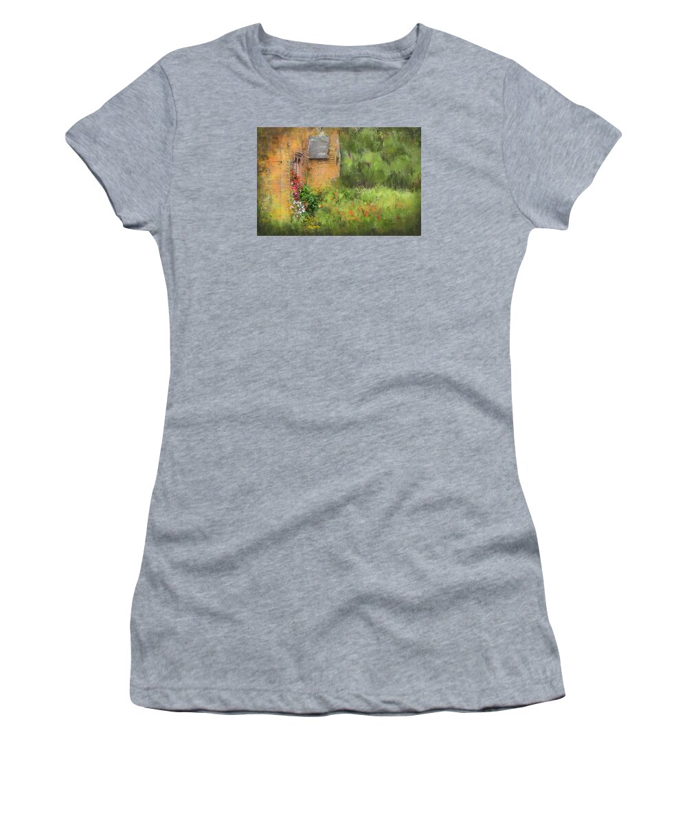 England Women's T-Shirt featuring the photograph English Country Cottage by Carla Parris
