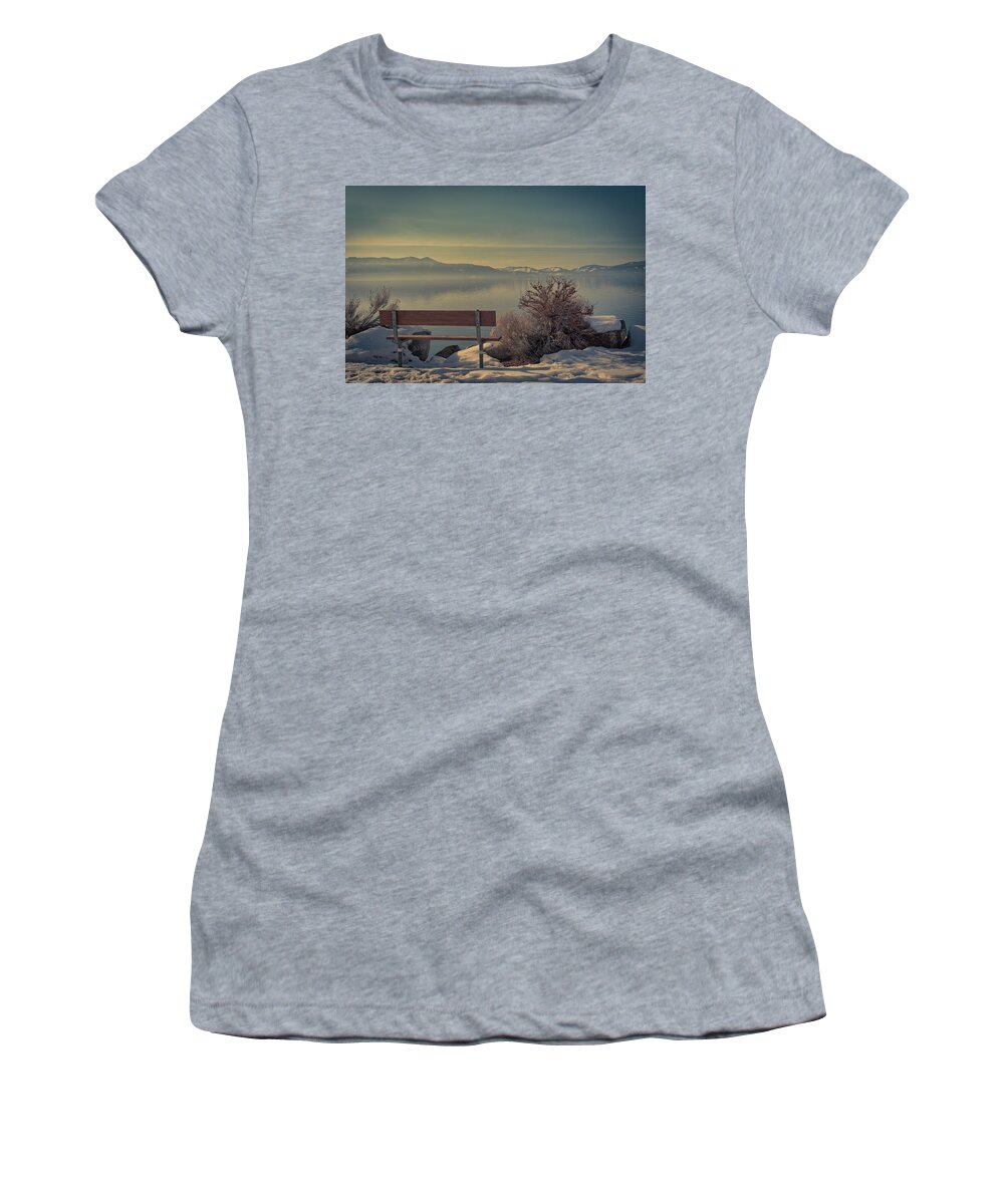 Lake Tahoe Women's T-Shirt featuring the photograph Enjoy the View - Lake Tahoe by Kim Hojnacki