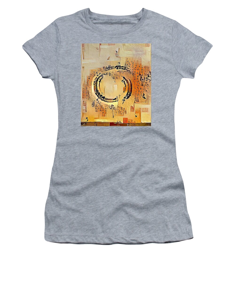 Enso Women's T-Shirt featuring the digital art Enso Calligraphy by Marianna Mills
