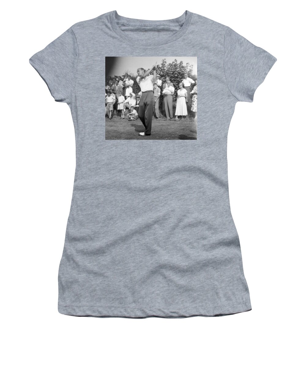 Eric Brown Women's T-Shirt featuring the photograph Eric Brown - Golfer by Georgia Clare