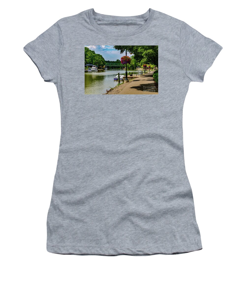 Erie Women's T-Shirt featuring the photograph Erie Canal Vacation by William Norton