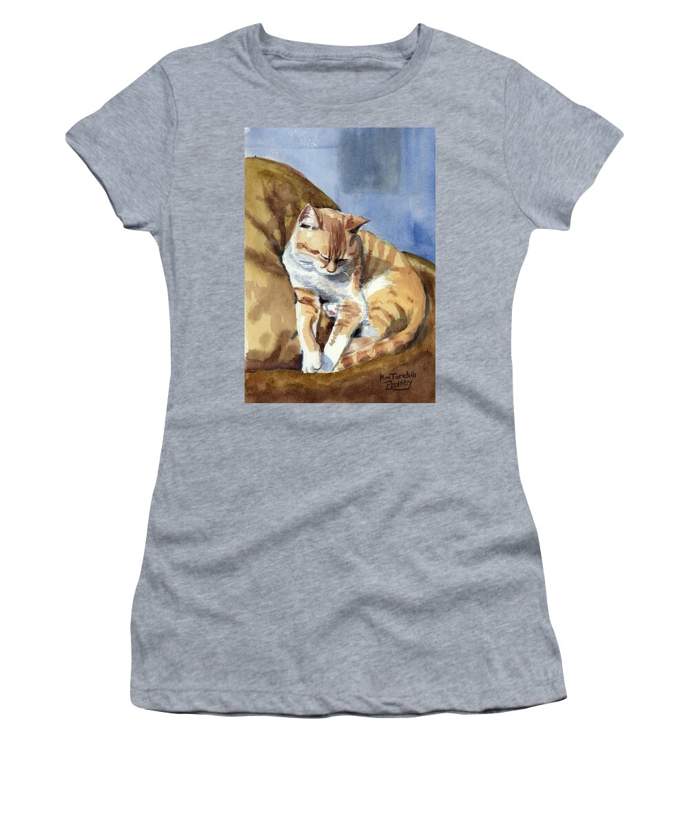Cat Women's T-Shirt featuring the painting Ernesto by Mimi Boothby